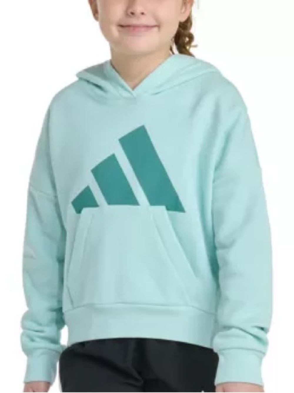 adidas Girls' Halo Mint Hoodie with Logo